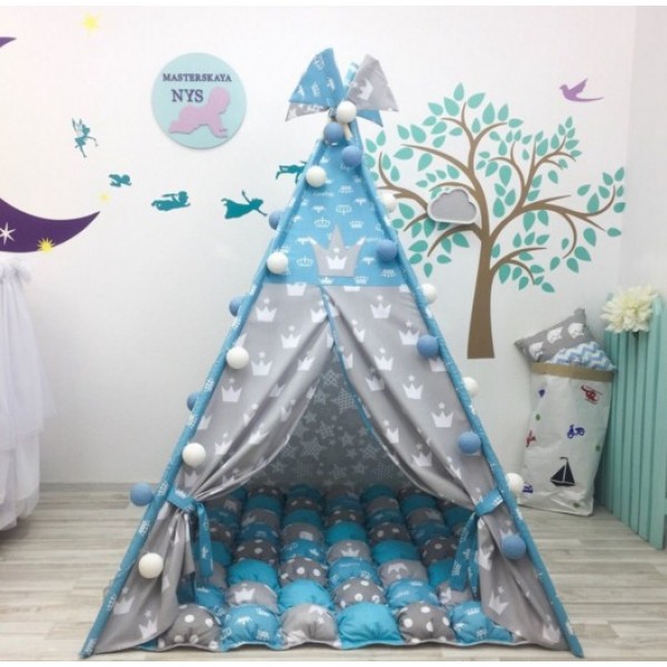 Детская Палатка - Вигвам «Серая Корона» от 3 лет (Разноцветный) 100% Коттон Матрасик + 2 Подушки, Флажки, Гирлянда
Детская Палатка - Вигвам «Серая Корона» от 3 лет (Разноцветный) 100% Коттон Матрасик + 2 Подушки, Флажки, Гирлянда