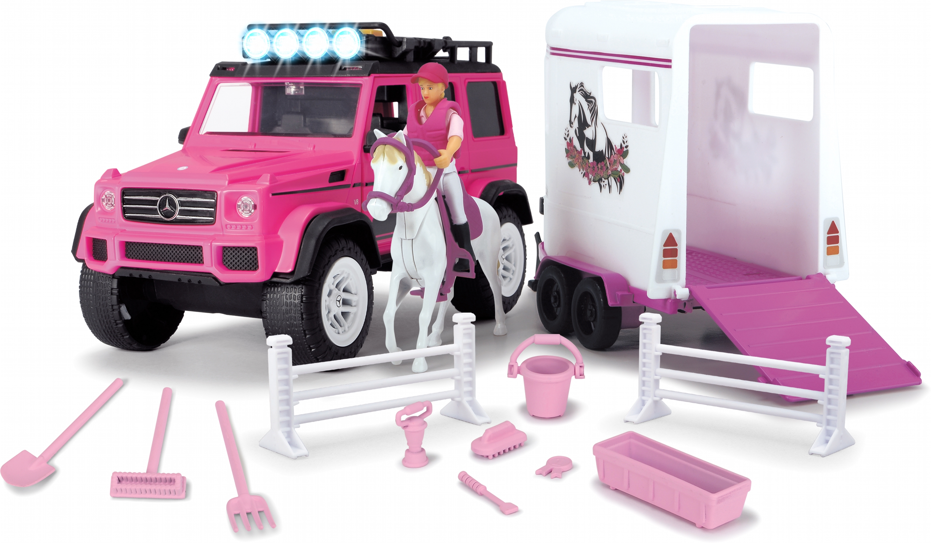 Игровой набор Dickie Toys "Плейлайф. Перевозка лошадей" со звуком и световыми эффектами 40 см (3838007)
Игровой набор Dickie Toys "Плейлайф. Перевозка лошадей" со звуком и световыми эффектами 40 см (3838007)