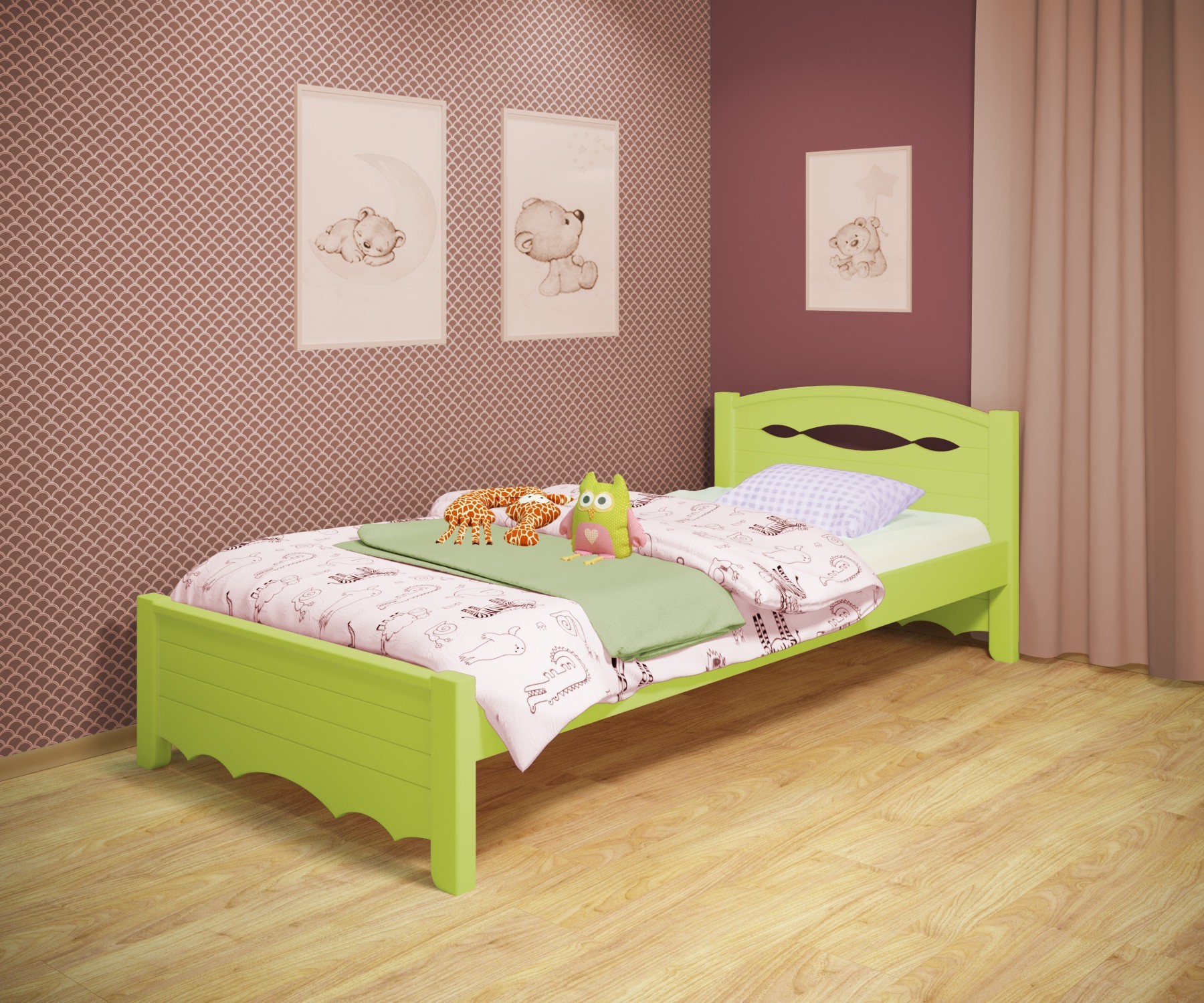 Кровать односпальная RainbowDream Новус 90х190 см зеленый массив ольхи, без ящиков
Кровать односпальная RainbowDream Новус 90х190 см зеленый массив ольхи, без ящиков