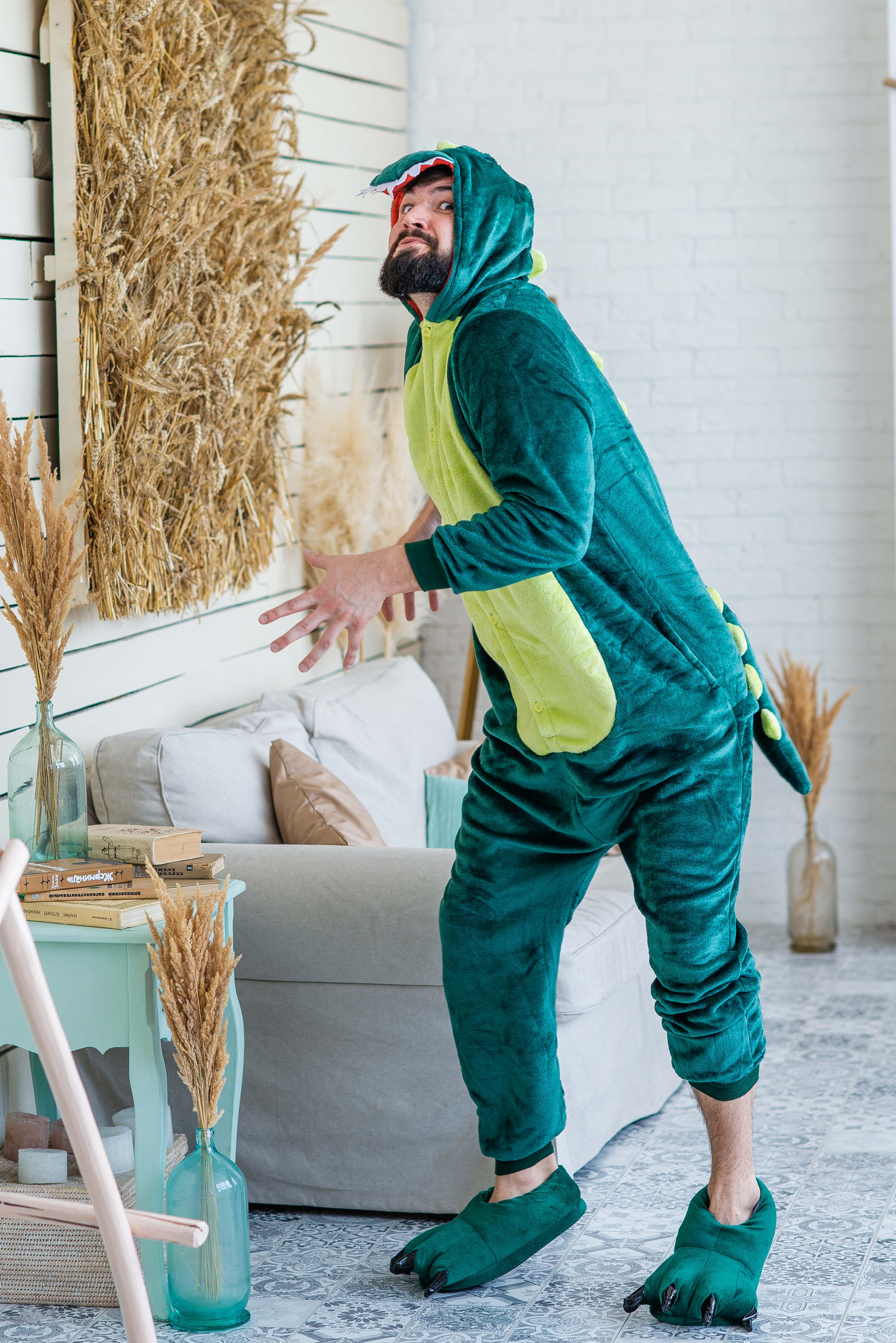 Пижама Кигуруми взрослая BearWear Дракон/Динозавр XL 175 - 185 см Зеленый (K1W1-0014-XL)
Пижама Кигуруми взрослая BearWear Дракон/Динозавр XL 175 - 185 см Зеленый (K1W1-0014-XL)