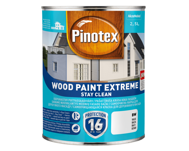 Краска антисептическая PINOTEX WOOD PAINT EXTREME для древесины белый (база ВW) 2,5л
Краска антисептическая PINOTEX WOOD PAINT EXTREME для древесины белый (база ВW) 2,5л