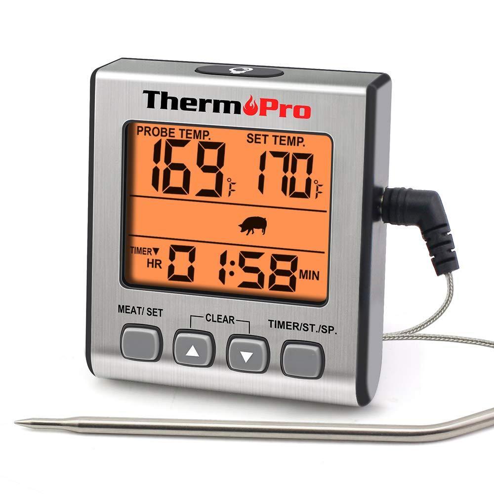 Термометр для мяса ThermoPro TP-16S диапазон -10°C ... 300°C с таймером магнитом и подсветкой
Термометр для мяса ThermoPro TP-16S диапазон -10°C ... 300°C с таймером магнитом и подсветкой