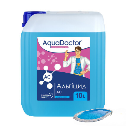 Альгицид от водорослей для бассейна 10 литров AquaDoctor AC Аквадоктор. От водорослей и зеленого бассейна.
Альгицид от водорослей для бассейна 10 литров AquaDoctor AC Аквадоктор. От водорослей и зеленого бассейна.