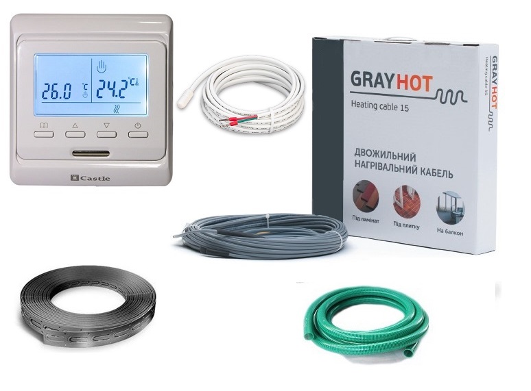 Тонкий нагрівальний двожильний кабель під плитку Gray Hot Heating 128м. 1929Вт в комплекті з програмованим терморегулятором
Тонкий нагрівальний двожильний кабель під плитку Gray Hot Heating 128м. 1929Вт в комплекті з програмованим терморегулятором