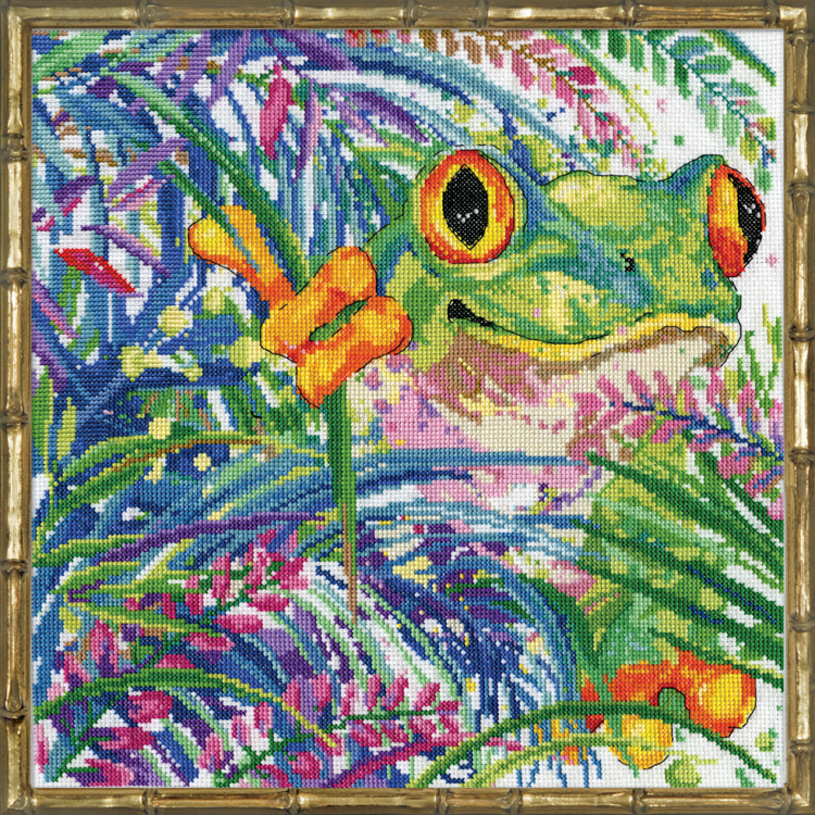 Набір для вишивання хрестиком "Tree Frog//Жаба на дереві" Design Works dw3267
Набір для вишивання хрестиком "Tree Frog//Жаба на дереві" Design Works dw3267