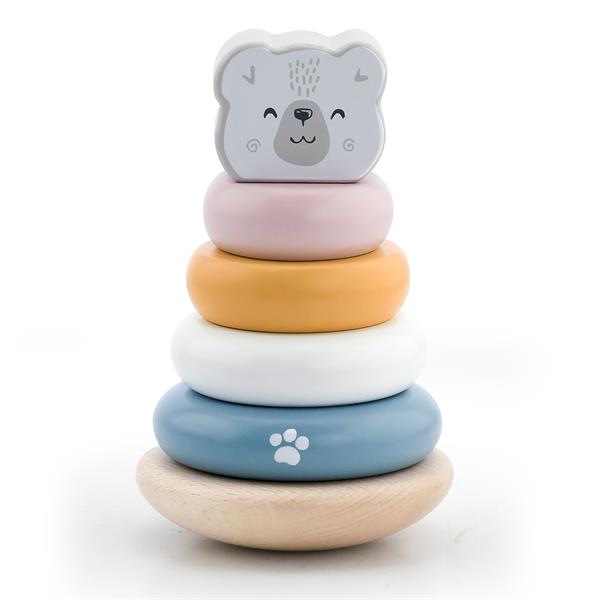 Пирамидка-неваляшка Viga Toys PolarB Белый медведь 4 кольца дерево разноцветный AFK 44005
Пирамидка-неваляшка Viga Toys PolarB Белый медведь 4 кольца дерево разноцветный AFK 44005