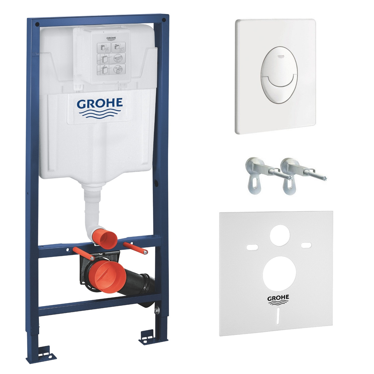 Инсталляция Grohe Rapid SL 4в1 бачок крепеж кнопка хром двойной слив 38505SHO белый с прокладкой
Инсталляция Grohe Rapid SL 4в1 бачок крепеж кнопка хром двойной слив 38505SHO белый с прокладкой