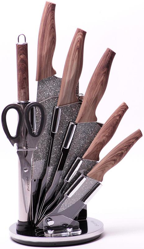 Набор кухонных ножей Kamille Oryen-49 7 предметов на веерной подставке 
Набор кухонных ножей Kamille Oryen-49 7 предметов на веерной подставке