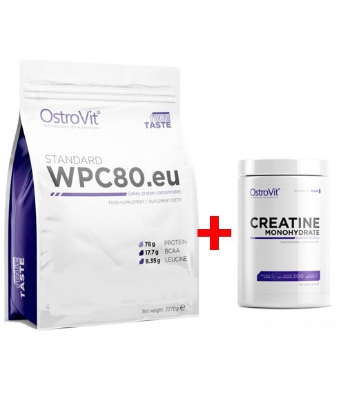 Протеин Ostrovit Standart WPC 80, 2270 г Черника + Креатин OstroVit Creatine Monohydrate 500 г Без вкуса (431717)
Протеин Ostrovit Standart WPC 80, 2270 г Черника + Креатин OstroVit Creatine Monohydrate 500 г Без вкуса (431717)