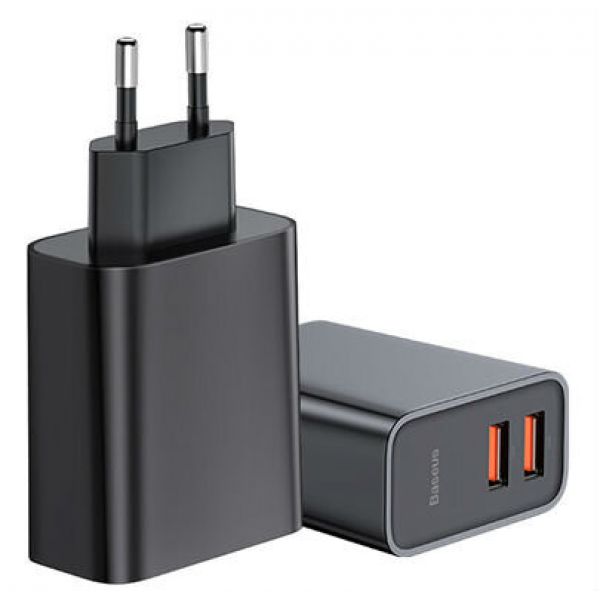Сетевое зарядное устройство СЗУ зарядка Baseus Speed QC3.0 30W 2 USB сетевой адаптер Черный
Сетевое зарядное устройство СЗУ зарядка Baseus Speed QC3.0 30W 2 USB сетевой адаптер Черный