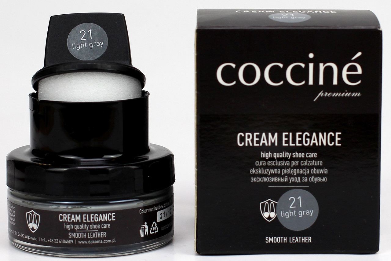 Крем с губкой цвет Светло-Серый для гладкой кожи Cocciné Cream Elegance 50мл с/б
Крем с губкой цвет Светло-Серый для гладкой кожи Cocciné Cream Elegance 50мл с/б