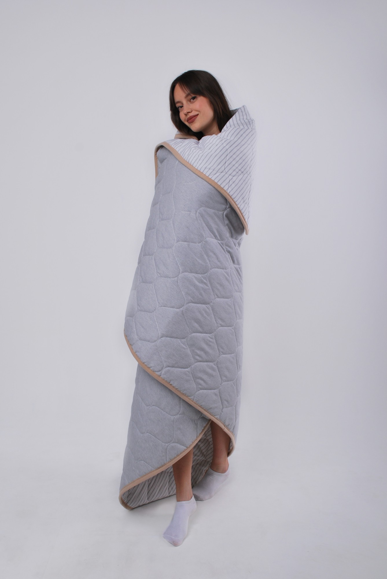 Ковдра Goodnight.Store Легка (надлегка): 220х200 см колір Сірий / Білий у смужку
Ковдра Goodnight.Store Легка (надлегка): 220х200 см колір Сірий / Білий у смужку