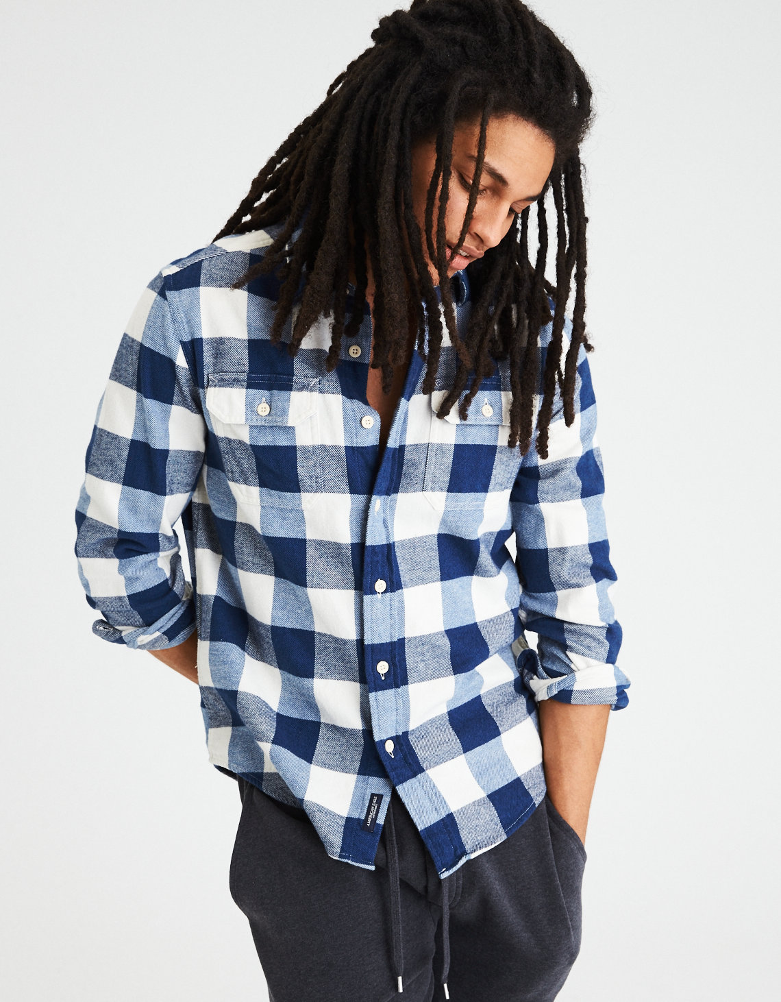 Мужская рубашка - рубашка American Eagle AE4680M L Комбинированный
Мужская рубашка - рубашка American Eagle AE4680M L Комбинированный