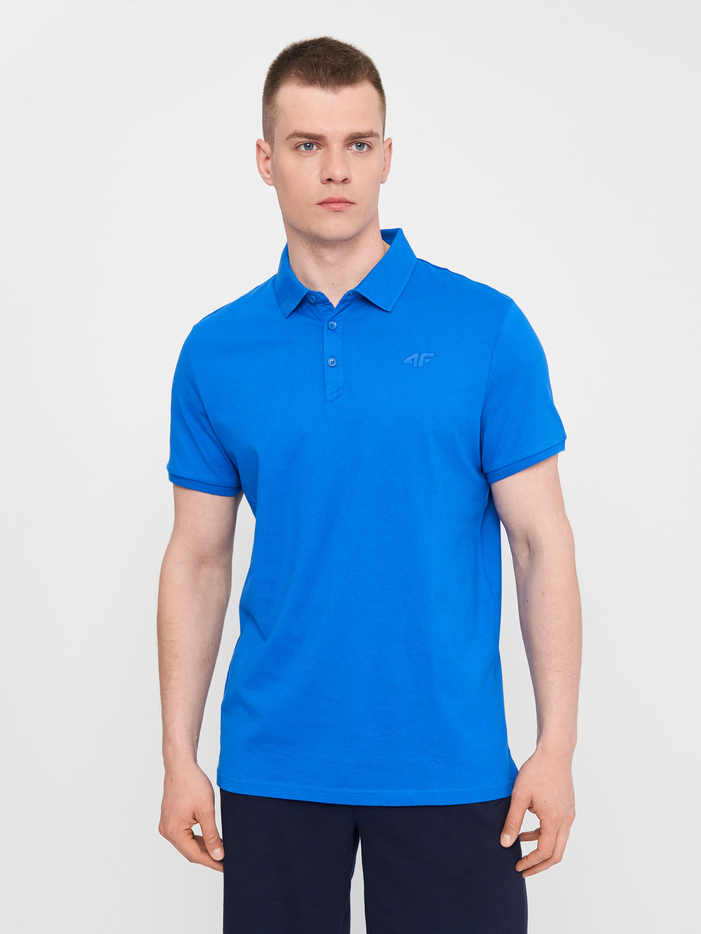 Поло 4F Polo Shirt M038 4FSS23TPTSM038 33S M Голубое 5904698056347