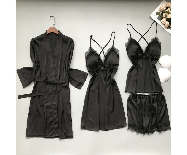 Пижама SilkTouch 4-ка с шортами L черная
Пижама SilkTouch 4-ка с шортами L черная