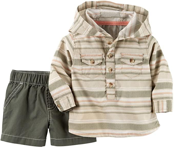 Комплект 2 в 1 Carters Детский Трикотажный Рубашка Шорты 55-61 см Коричневый-Зеленый 127G137
Комплект 2 в 1 Carters Детский Трикотажный Рубашка Шорты 55-61 см Коричневый-Зеленый 127G137