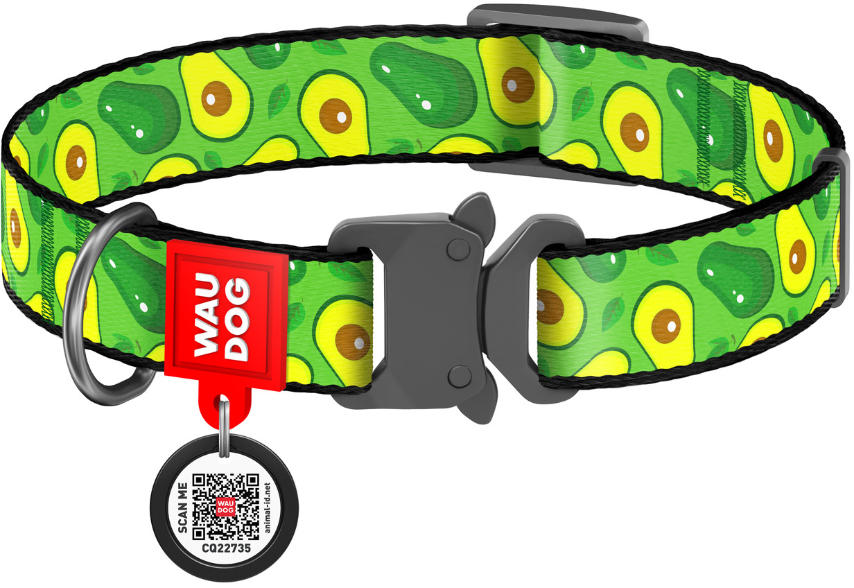 Ошейник для собак нейлоновый Collar WAUDOG Nylon c QR паспортом, рисунок "Авокадо", металлическая пряжка-фастекс, S, Ш 15 мм, Дл 23-35 см (5135)
Ошейник для собак нейлоновый Collar WAUDOG Nylon c QR паспортом, рисунок "Авокадо", металлическая пряжка-фастекс, S, Ш 15 мм, Дл 23-35 см (5135)