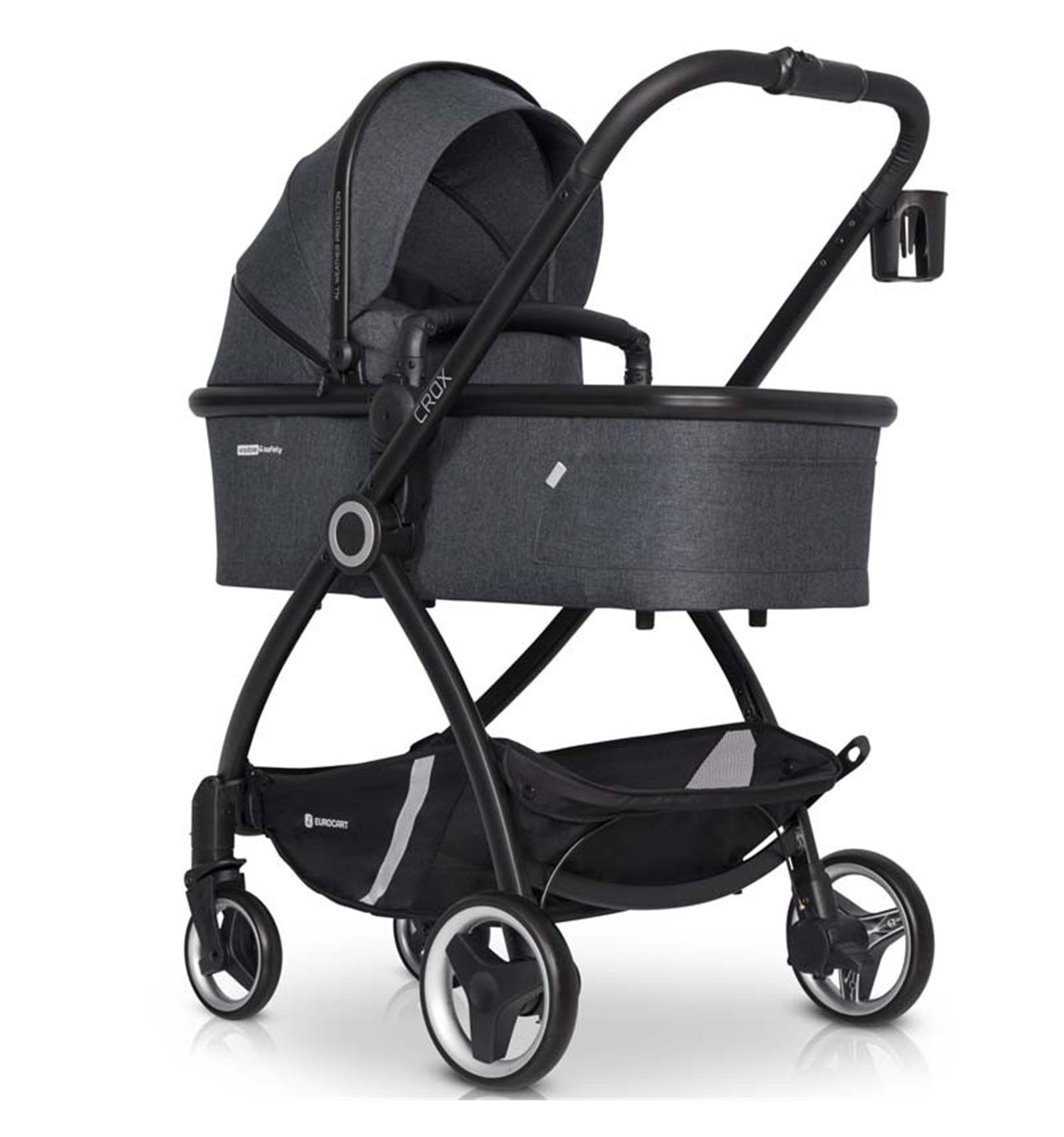 Коляска универсальная 2 в 1 Euro-Cart Crox Coal с подстаканником и чехлом на ножки + 2 дождевика и светоотражающие элементы
Коляска универсальная 2 в 1 Euro-Cart Crox Coal с подстаканником и чехлом на ножки + 2 дождевика и светоотражающие элементы