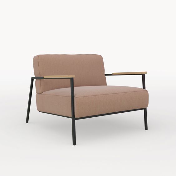 Мягкое кресло на металлическом каркасе JecksonLoft "Лаунж", персиковый, арт 042 
Мягкое кресло на металлическом каркасе JecksonLoft "Лаунж", персиковый, арт 042