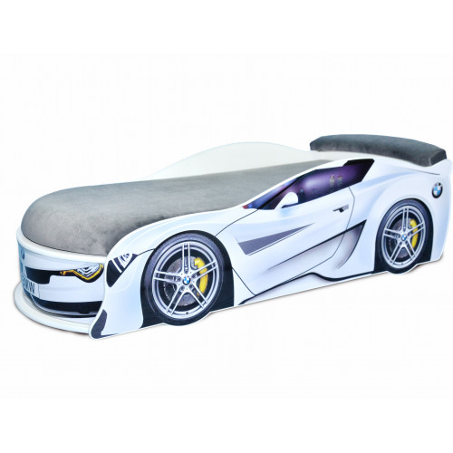Кровать машина BMW Turbo белая 70х150 ДСП без подъемного механизма матрас темно-серый
Кровать машина BMW Turbo белая 70х150 ДСП без подъемного механизма матрас темно-серый