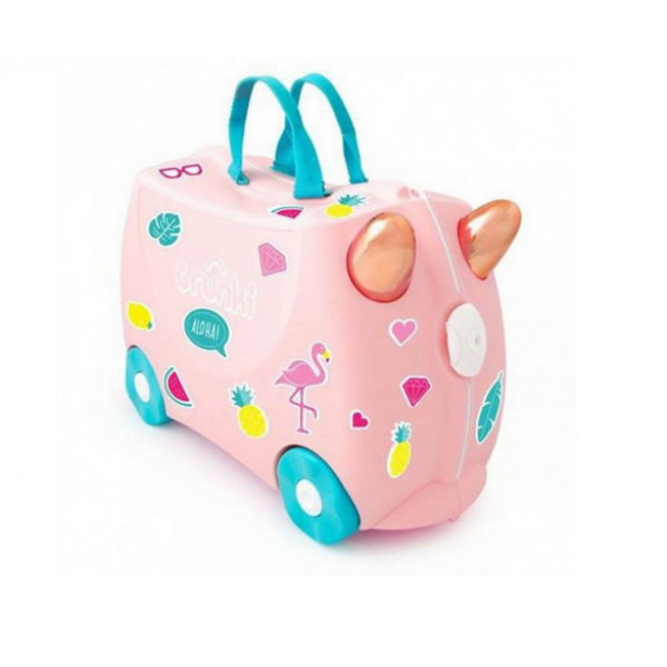 Чемоданчик детский дорожный Trunki Flossi Flamingo 50 кг 053-TRU Розовый + Наклейки
Чемоданчик детский дорожный Trunki Flossi Flamingo 50 кг 053-TRU Розовый + Наклейки