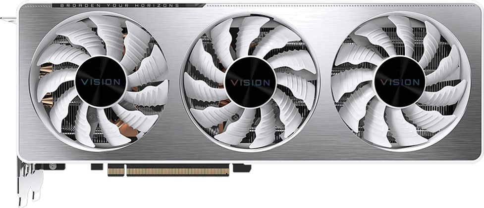 Gigabyte PCI-Ex GeForce RTX 3070 Vision OC 8GB GDDR6 (256bit) (1725/14000) (2 х HDMI, 2 x DisplayPort) (GV-N3070VISION OC-8GD)
Gigabyte PCI-Ex GeForce RTX 3070 Vision OC 8GB GDDR6 (256bit) (1725/14000) (2 х HDMI, 2 x DisplayPort) (GV-N3070VISION OC-8GD)