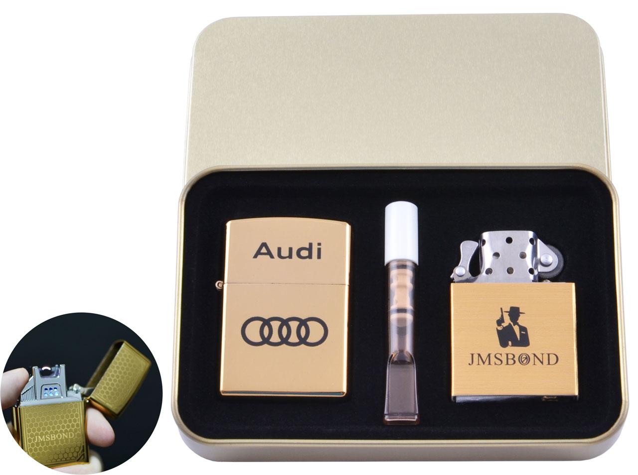 Электроимпульсная (USB) + бензиновая зажигалки в подарочной коробке + мундштук AUDI Набор
Электроимпульсная (USB) + бензиновая зажигалки в подарочной коробке + мундштук AUDI Набор