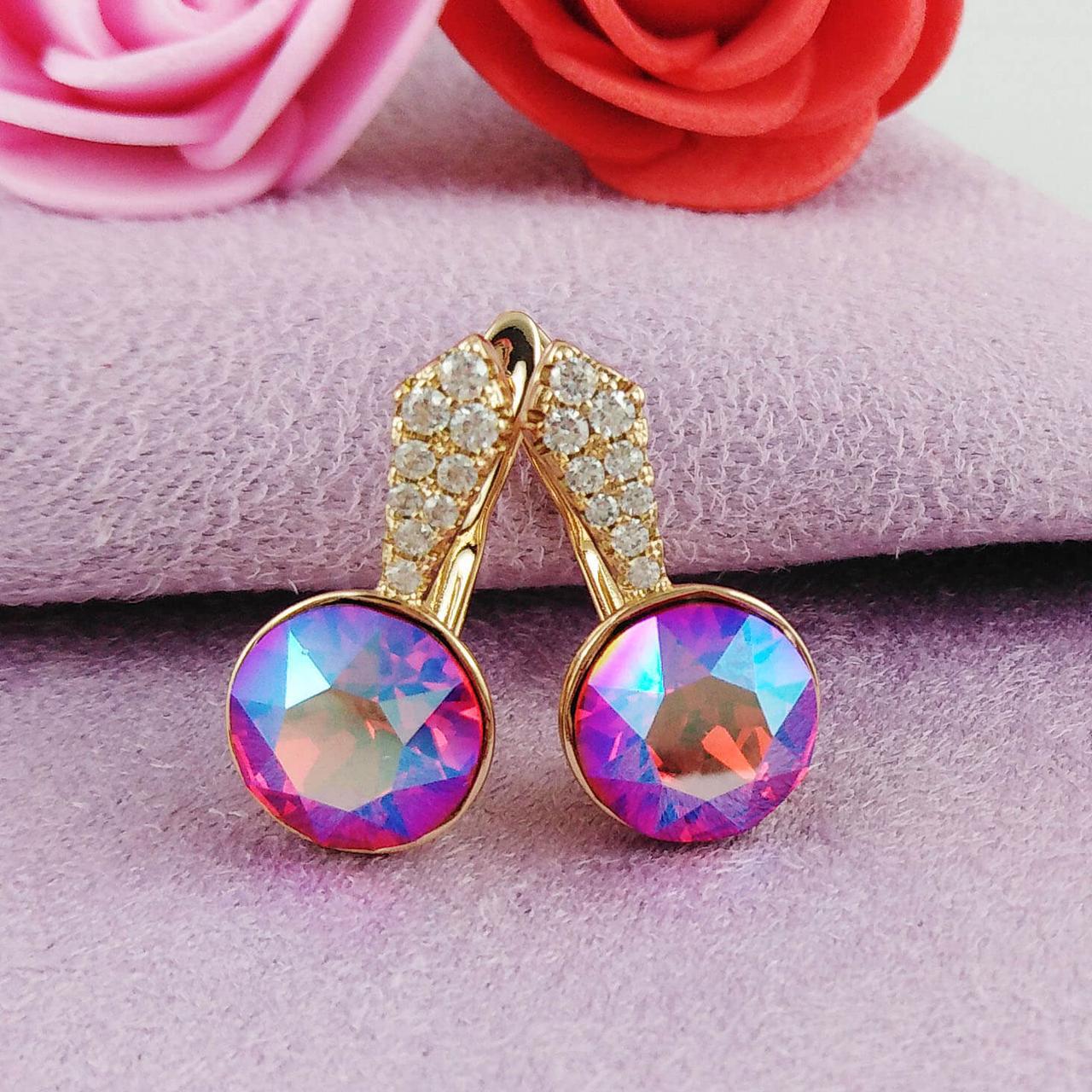 Серьги SWAROVSKI блестящая Фуксия медицинское золото, позолота 18К английский замок А/В 7-0034 
Серьги SWAROVSKI блестящая Фуксия медицинское золото, позолота 18К английский замок А/В 7-0034