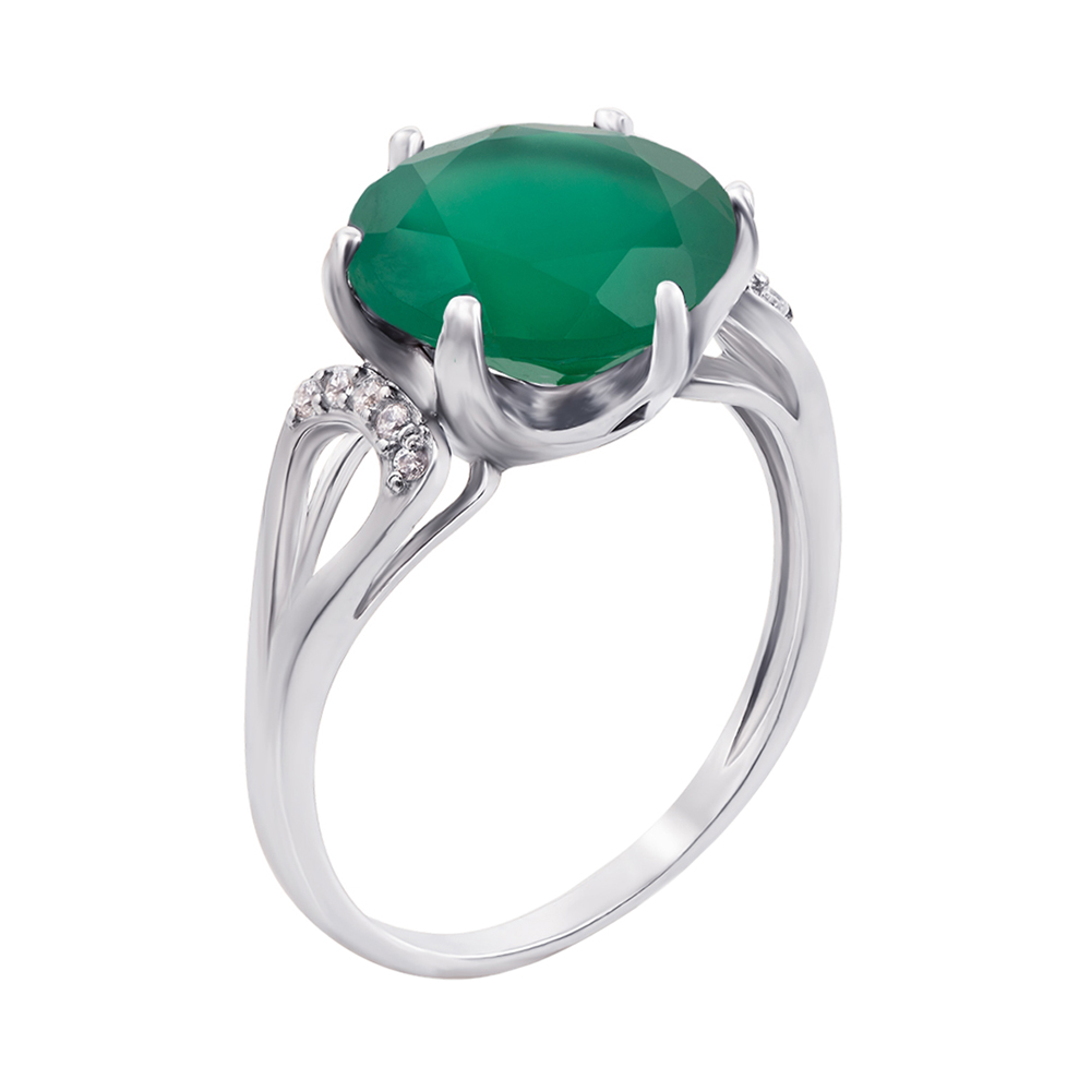 Серебряное кольцо с зеленым агатом 000010800 17.5 размера
Серебряное кольцо с зеленым агатом 000010800 17.5 размера