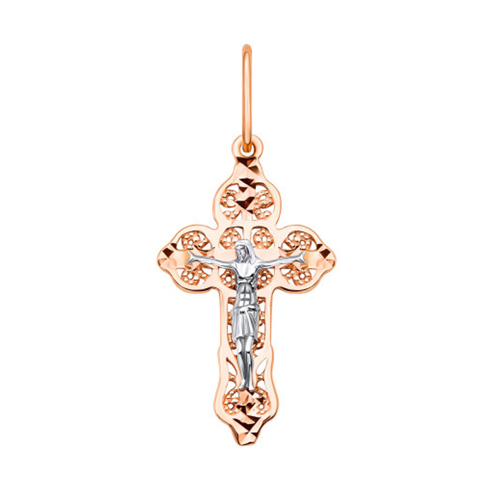 Золотой крестик Святая обитель в комбинированном цвете с алмазной гранью 000106372
Золотой крестик Святая обитель в комбинированном цвете с алмазной гранью 000106372