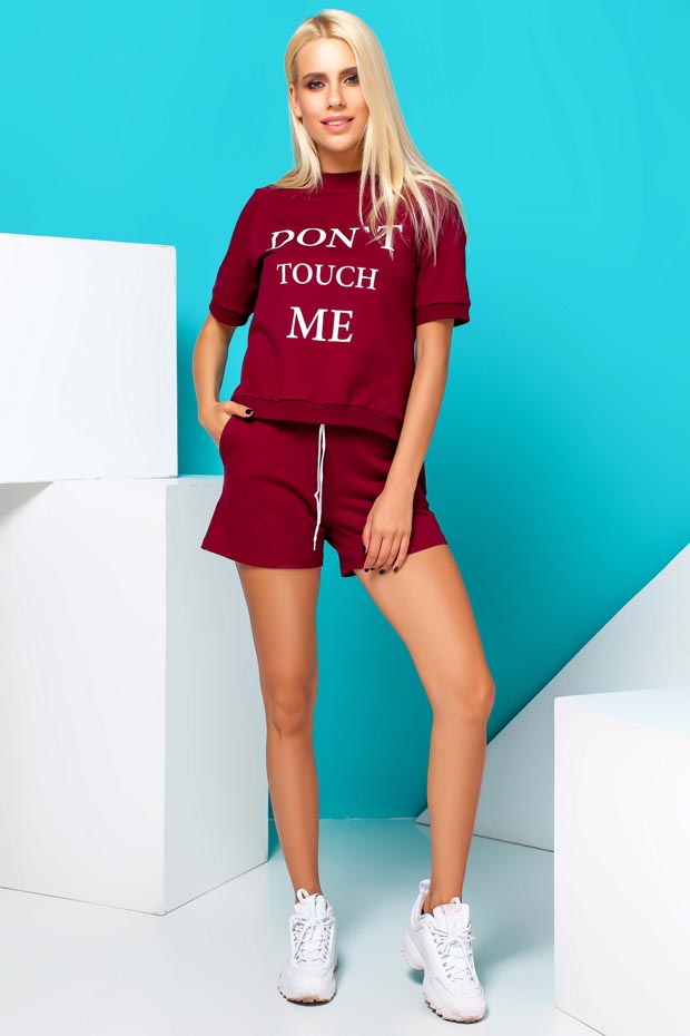 Костюм JADONE FASHION Кемри с шортами бордовый L (Костюм Кемри с шортами бордовый)
Костюм JADONE FASHION Кемри с шортами бордовый L (Костюм Кемри с шортами бордовый)
