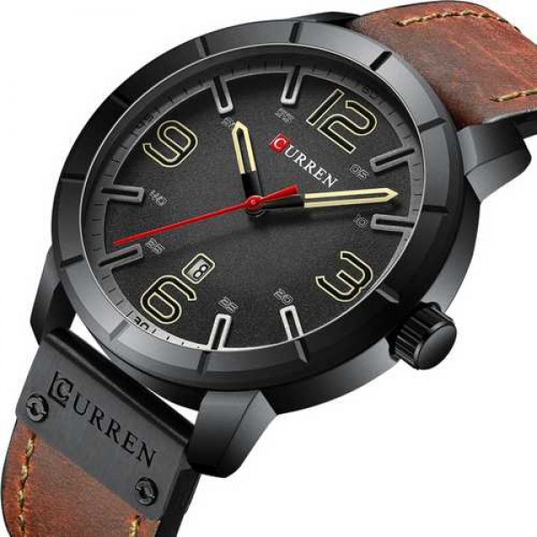 Мужские кварцевые часы Curren Black наручные классические на кожаном ремешке + коробка (1008-0192)
Мужские кварцевые часы Curren Black наручные классические на кожаном ремешке + коробка (1008-0192)