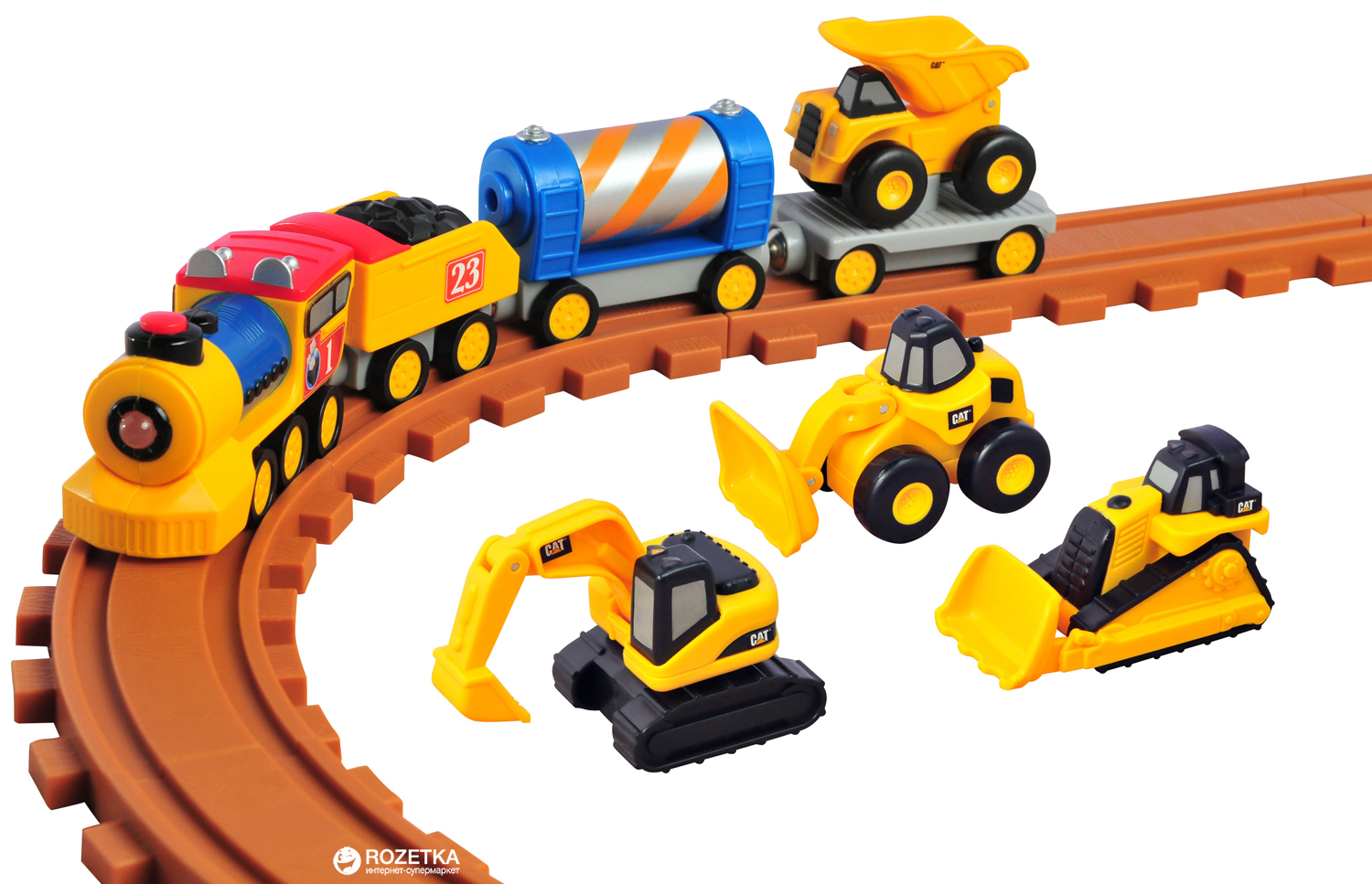 Игрушка Toy State Железная дорога CAT со светом и звуком для дошкольников (80408)
Игрушка Toy State Железная дорога CAT со светом и звуком для дошкольников (80408)