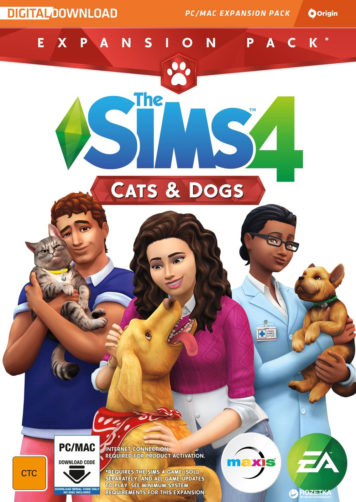 The Sims 4: Кошки и собаки DLC (дополнение) для ПК (PC-KEY, русская версия, электронный ключ в конверте)
The Sims 4: Кошки и собаки DLC (дополнение) для ПК (PC-KEY, русская версия, электронный ключ в конверте)