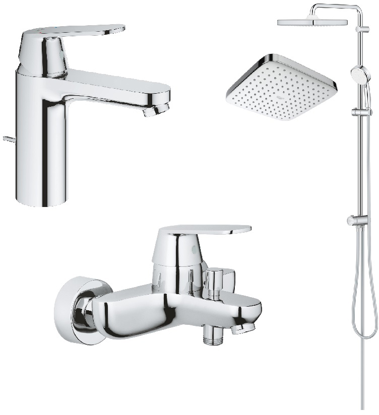 Набор смесителей GROHE Eurosmart Cosmopolitan 126112R (23325000+32831000+26694000)
Набор смесителей GROHE Eurosmart Cosmopolitan 126112R (23325000+32831000+26694000)