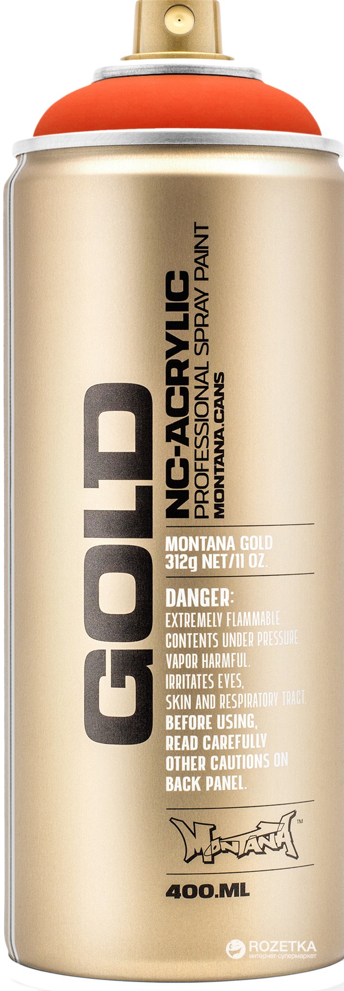 Акриловая краска-спрей Montana Gold F2000 Флуоресцентная оранжевая 400 мл (Power Orange) (4048500283826)
Акриловая краска-спрей Montana Gold F2000 Флуоресцентная оранжевая 400 мл (Power Orange) (4048500283826)