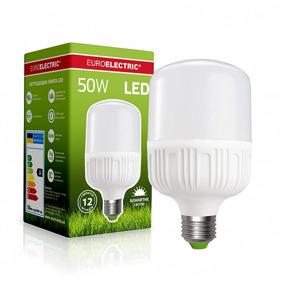 Лампа светодиодная EUROELECTRIC сверхмощная Plastic 50W E40 6500K (LED-HP-50406(P))
Лампа светодиодная EUROELECTRIC сверхмощная Plastic 50W E40 6500K (LED-HP-50406(P))