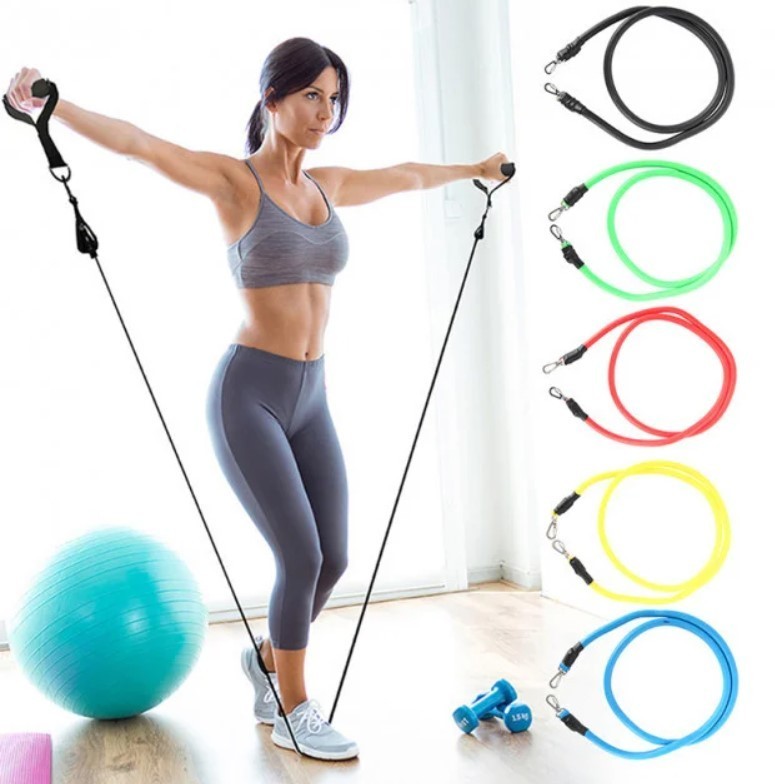 Набор трубчатых эспандеров для фитнеса и упражнений 5 жгутов NEW Power Resistance Band
Набор трубчатых эспандеров для фитнеса и упражнений 5 жгутов NEW Power Resistance Band