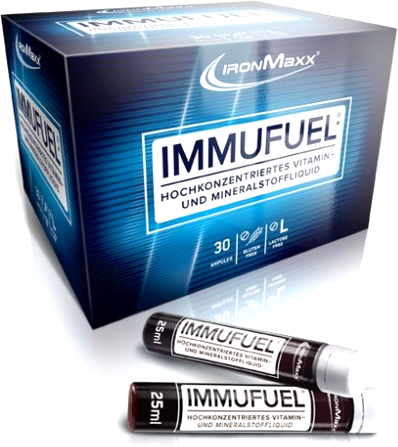 Витаминно-минеральный концентрат IronMaxx Immufuel Tray 30x25 мл Апельсин (4260196291989)
Витаминно-минеральный концентрат IronMaxx Immufuel Tray 30x25 мл Апельсин (4260196291989)