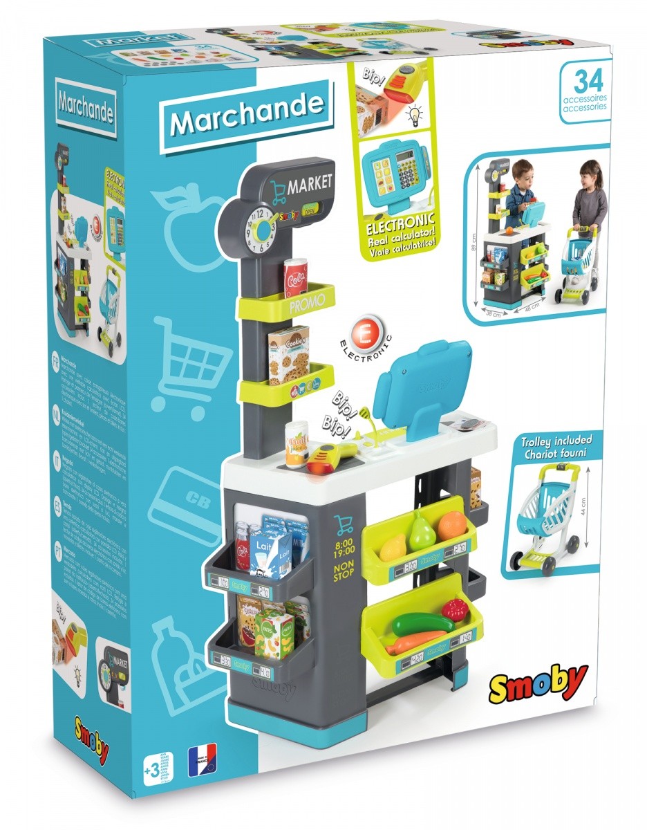 Игровой набор Smoby Интерактивный супермаркет Toys City Market с тележкой (350212)
Игровой набор Smoby Интерактивный супермаркет Toys City Market с тележкой (350212)