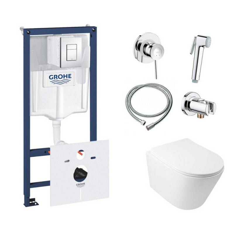 Комплект инсталляция Grohe Rapid SL 38827000 + унитаз с сиденьем Qtap Swan QT16335178W + набор для гигиенического душа со смесителем Grohe BauClassic 111048
Комплект инсталляция Grohe Rapid SL 38827000 + унитаз с сиденьем Qtap Swan QT16335178W + набор для гигиенического душа со смесителем Grohe BauClassic 111048