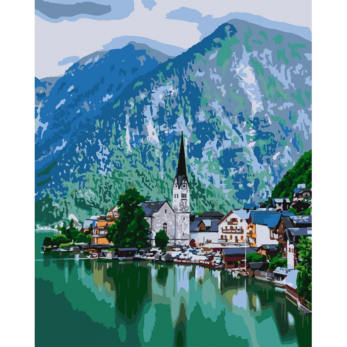 Набір для розпису по номерах. "Затишне містечко" 40х50см 
Набір для розпису по номерах. "Затишне містечко" 40х50см