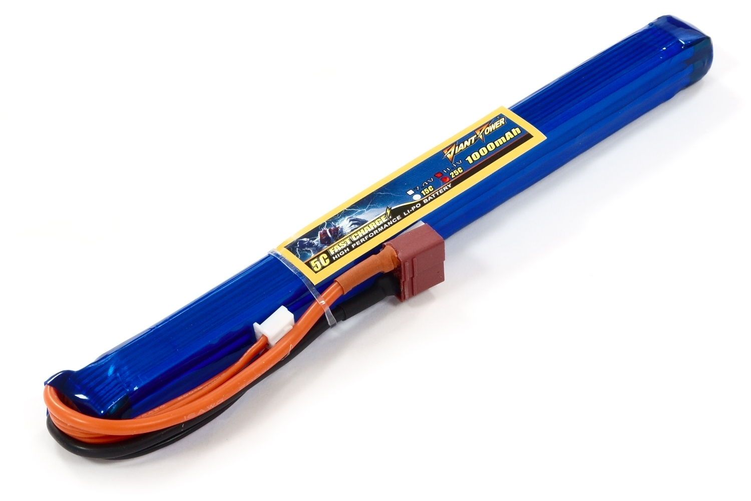 Аккумулятор полимерно-литиевый для страйкбола Giant Power (Dinogy) Li-Pol 11.1V 3S 1000mAh 25C 15х15х185мм T-Plug 29827
Аккумулятор полимерно-литиевый для страйкбола Giant Power (Dinogy) Li-Pol 11.1V 3S 1000mAh 25C 15х15х185мм T-Plug 29827