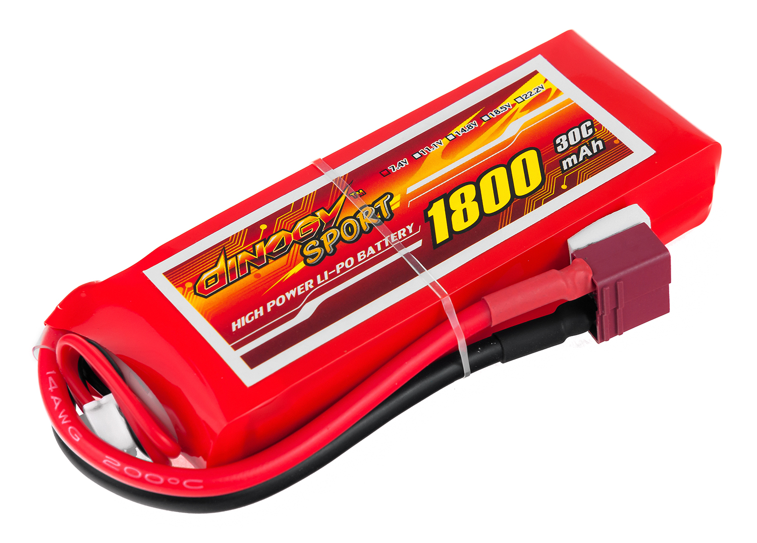 Аккумулятор полимерно-литиевый Dinogy Li-Pol 1800mAh 7.4V 2S 30C 17x35x95мм T-Plug 29765
Аккумулятор полимерно-литиевый Dinogy Li-Pol 1800mAh 7.4V 2S 30C 17x35x95мм T-Plug 29765