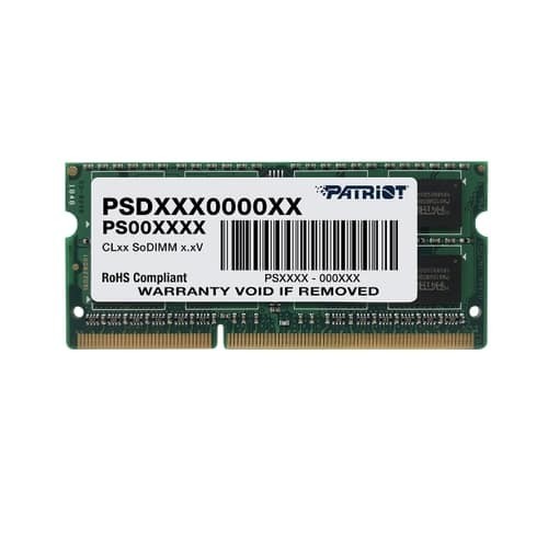 Оперативная память для ноутбука SO-DIMM 4GB/1600 DDR3 1.35В Patriot Signature Line (PSD34G1600L2S)
Оперативная память для ноутбука SO-DIMM 4GB/1600 DDR3 1.35В Patriot Signature Line (PSD34G1600L2S)