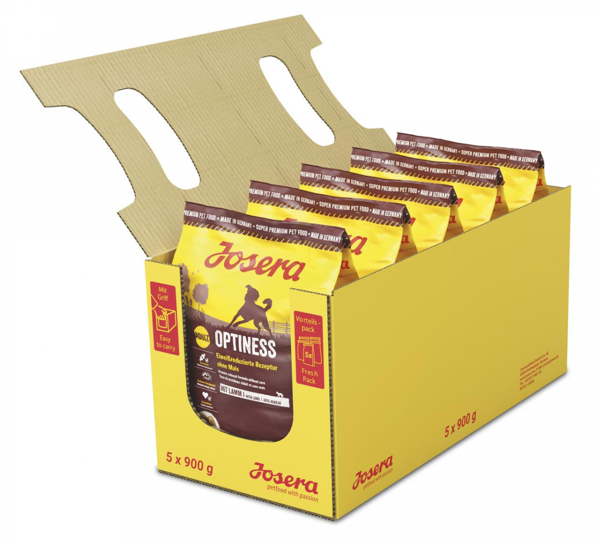 Сухой корм Josera Optiness для взрослых собак средних и крупных пород, баранина и картошка 5х900 г
Сухой корм Josera Optiness для взрослых собак средних и крупных пород, баранина и картошка 5х900 г