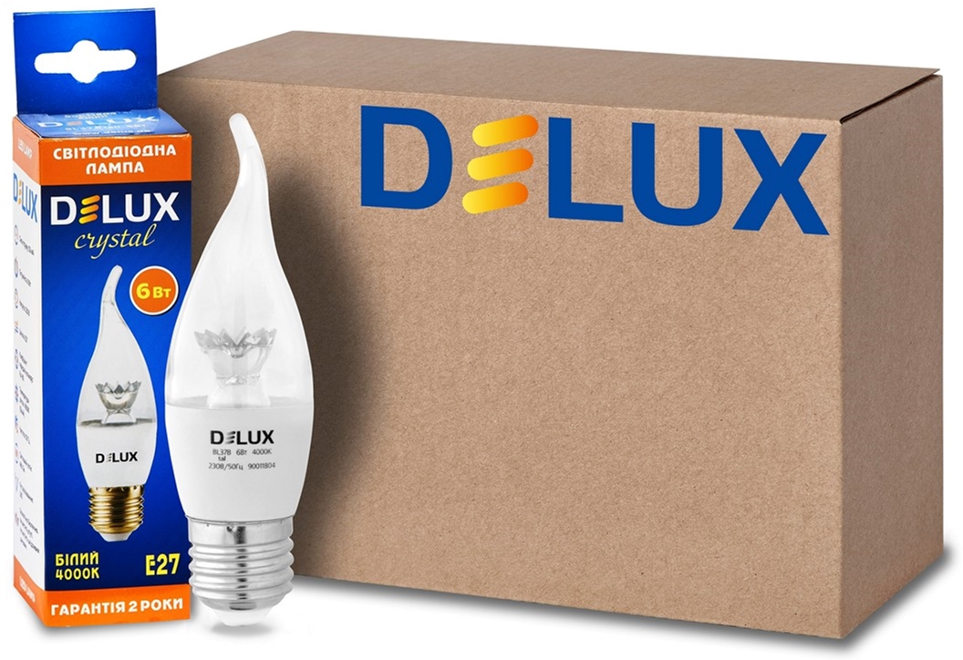 Светодиодная лампа Delux BL37B 6 Вт tail 4000K 220В E27 crystal (90017535) - 10 шт
Светодиодная лампа Delux BL37B 6 Вт tail 4000K 220В E27 crystal (90017535) - 10 шт