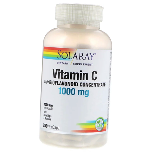 Витамин С с Биофлавоноидами, Vitamin C with Bioflavonoid Concentrate 1000, Solaray 250вегкапс (36411060)
Витамин С с Биофлавоноидами, Vitamin C with Bioflavonoid Concentrate 1000, Solaray 250вегкапс (36411060)