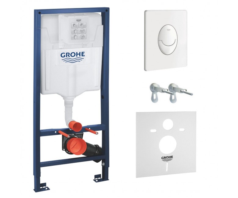 Инсталляция для подвесного унитаза с прокладкой 4в1 GROHE RAPID SL 38722001+37131000 белый (52743)
Инсталляция для подвесного унитаза с прокладкой 4в1 GROHE RAPID SL 38722001+37131000 белый (52743)