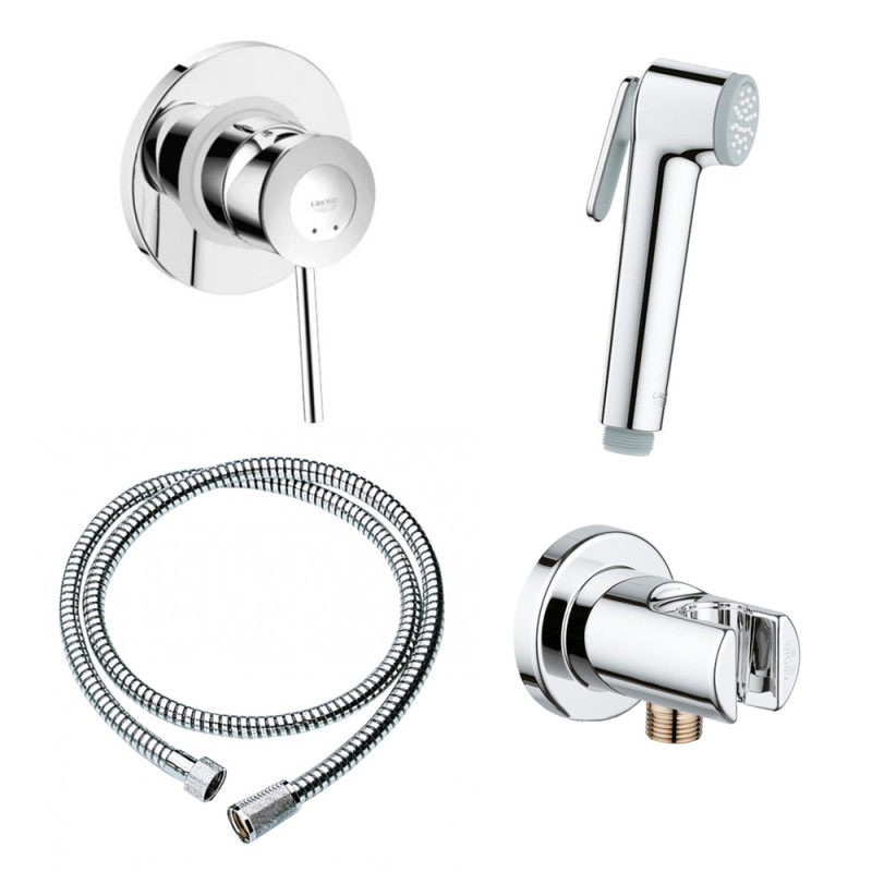Набор для гигиенического душа Grohe BauClassic со смесителем 111048 (29048000+28105000+27512001+28628000) хром (53687)
Набор для гигиенического душа Grohe BauClassic со смесителем 111048 (29048000+28105000+27512001+28628000) хром (53687)